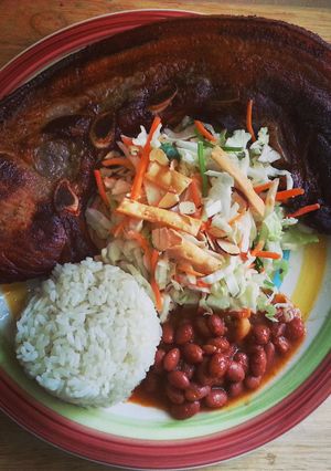 A picture of Kan kan porkchops.