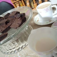 Fudge brownies A picture of Fudge brownies.