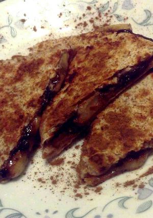A picture of Peanut Butter Banana Quesadilla!.