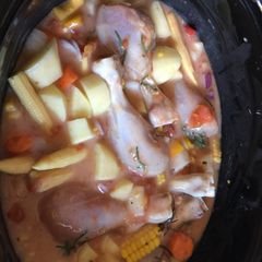 A picture of Easy Chicken Casserole in Crockpot.