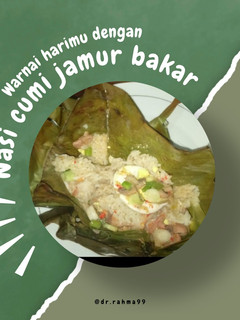 Foto resep Nasi Cumi jamur bakar
