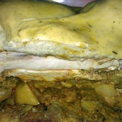 Baked chicken in Bread A picture of Baked chicken in Bread.