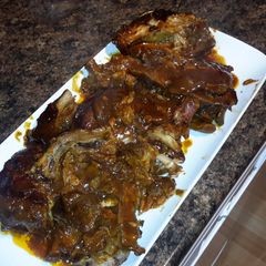 A picture of Fall off the bone crockpot ribs.