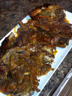 A picture of Fall off the bone crockpot ribs.