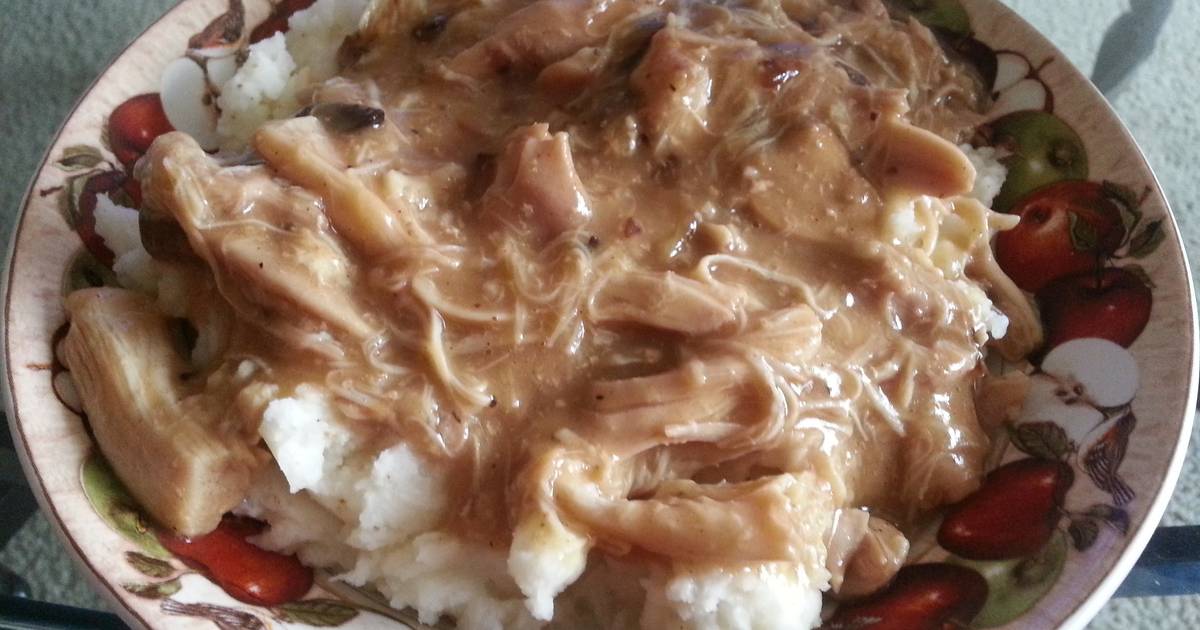 chicken-and-gravy-over-mashed-potatoes-recipe-by-traci-thornley-cookpad