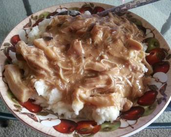 New Recipe Chicken and gravy over mashed potatoes Delicious Perfect