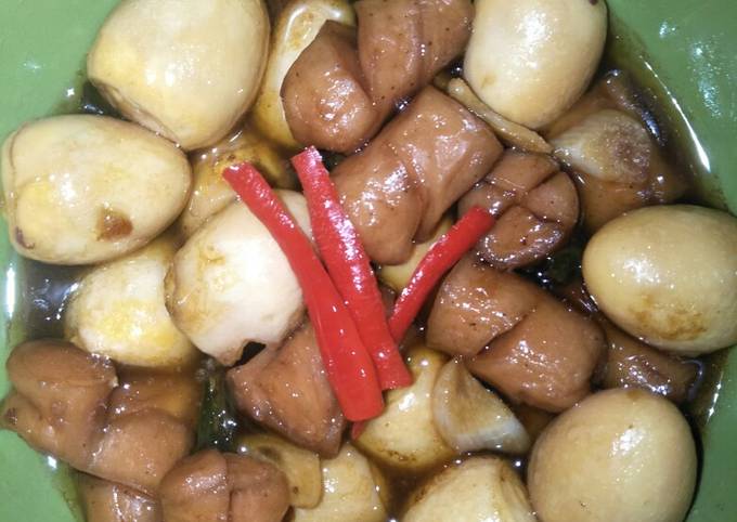 Bagaimana cara bikin Telur Puyuh Saos Tiram Cabe Ijo yang nagih banget