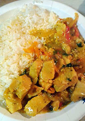A picture of saffron chicken (Kesar Murgh) my spin on it.