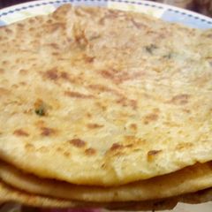A picture of Allo k Parathay (Potatoes stuffed Flat bread) by Nancy.