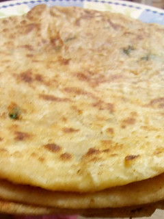 A picture of Allo k Parathay (Potatoes stuffed Flat bread) by Nancy.