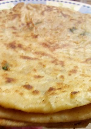 A picture of Allo k Parathay (Potatoes stuffed Flat bread) by Nancy.