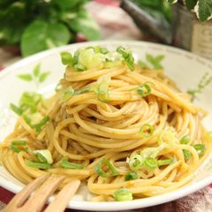 A picture of Nori Seaweed Tsukudani & Cheese Pasta.
