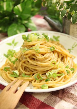 A picture of Nori Seaweed Tsukudani & Cheese Pasta.