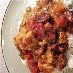 A picture of Gumbo Chicken and Smoked Sausage Creole.