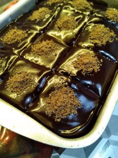 صورة لوصفة كيكة الشوكولاته السريعه 😋💓