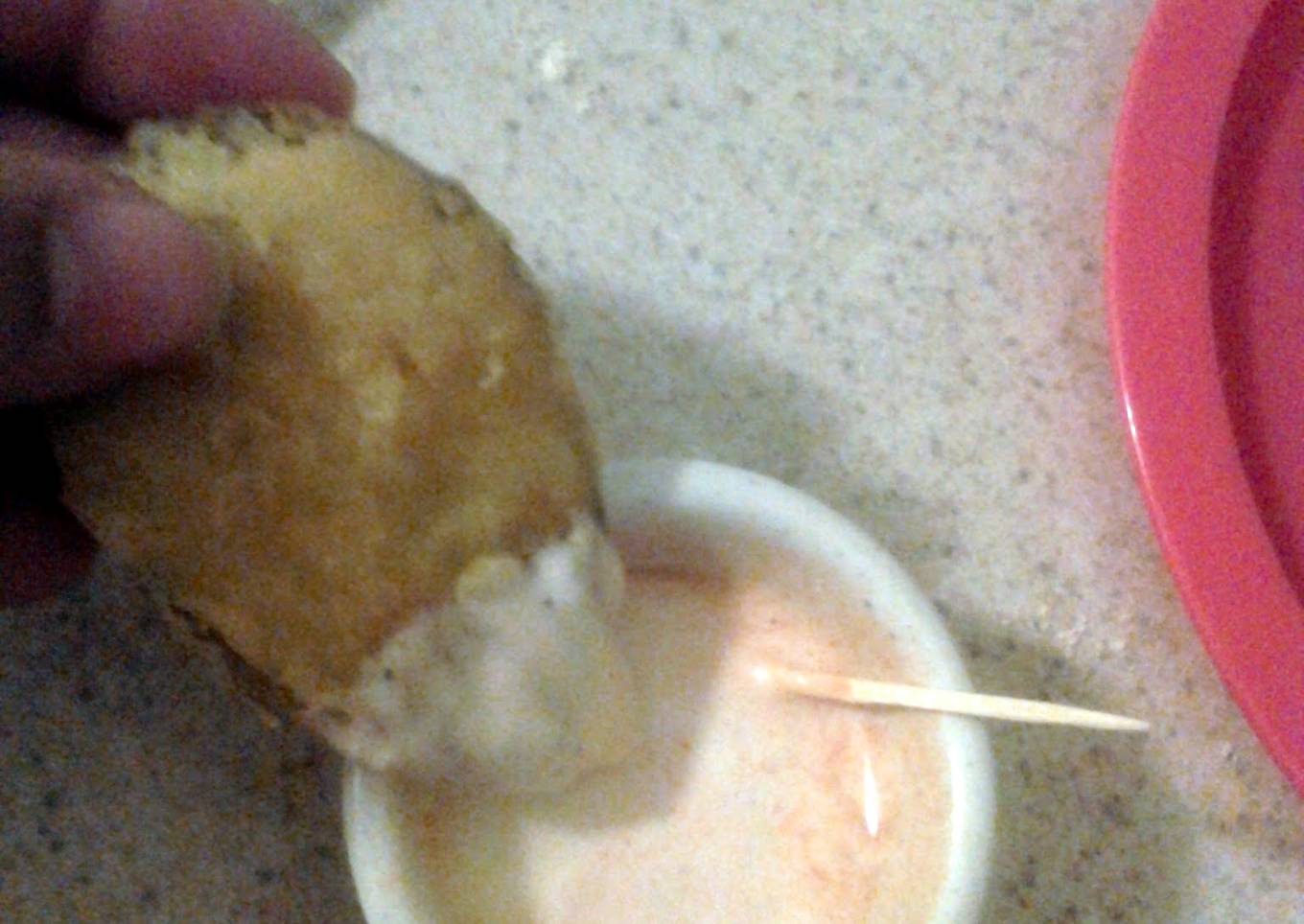 Fried pickles with dipping sauce