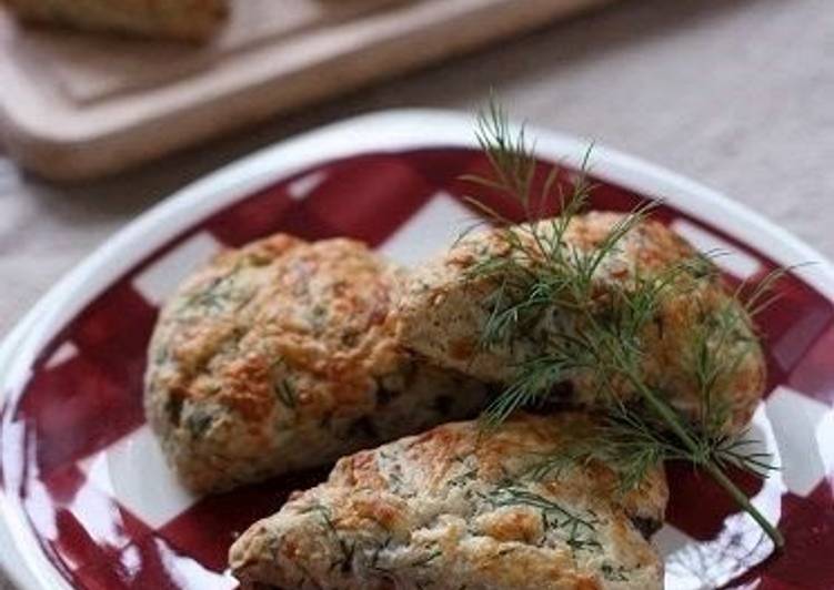 Recipe of Super Quick Homemade Cheddar, Dill, and Red Onion Scones