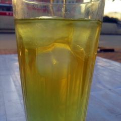 A picture of Vietnamese ice tea.
