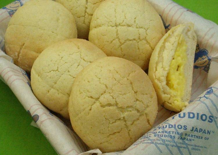 Recipe of Quick Melon Bread With Custard Cream Filling