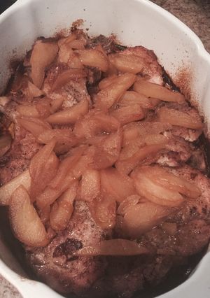 A picture of Sauté Chops With Apple/pear Chutney.