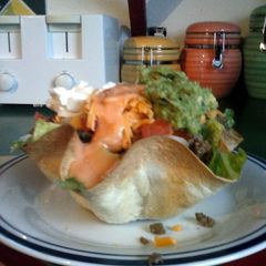 A picture of Brad's tortilla bowl taco salad.
