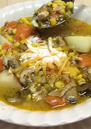 A picture of Chicken Chili Stew - Quick, Easy Dinner.