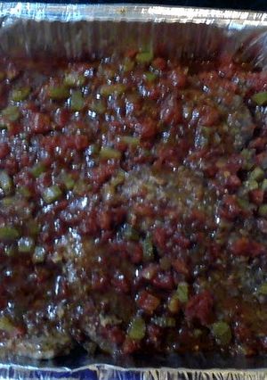 A picture of Linda's Chopped steak.