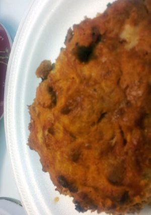 A picture of Easy ground chicken meatloaf (slow cooker).