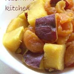 Sweet Potato and Apricot Simmered with Apple Juice (Macrobiotic) A picture of Sweet Potato and Apricot Simmered with Apple Juice (Macrobiotic).