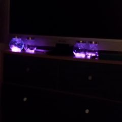 A picture of Homemade glow jars.