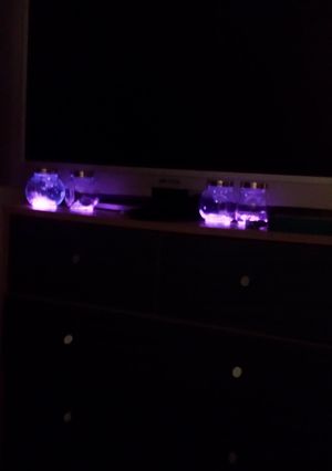 A picture of Homemade glow jars.