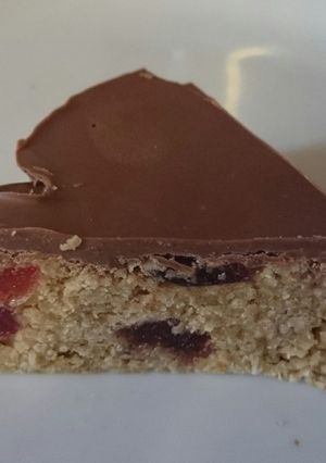 A picture of Cherry and Chocolate Flapjack.