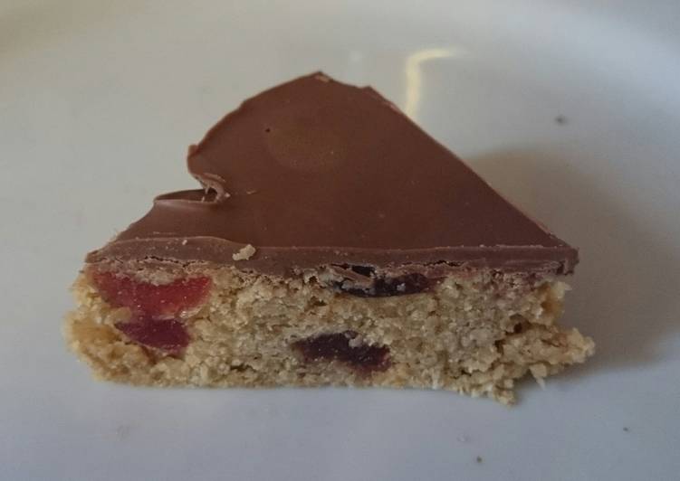 Steps to Make Favorite Cherry and Chocolate Flapjack