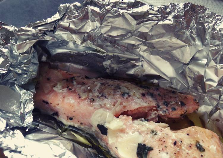 Recipe of Homemade Salmon in the aluminium