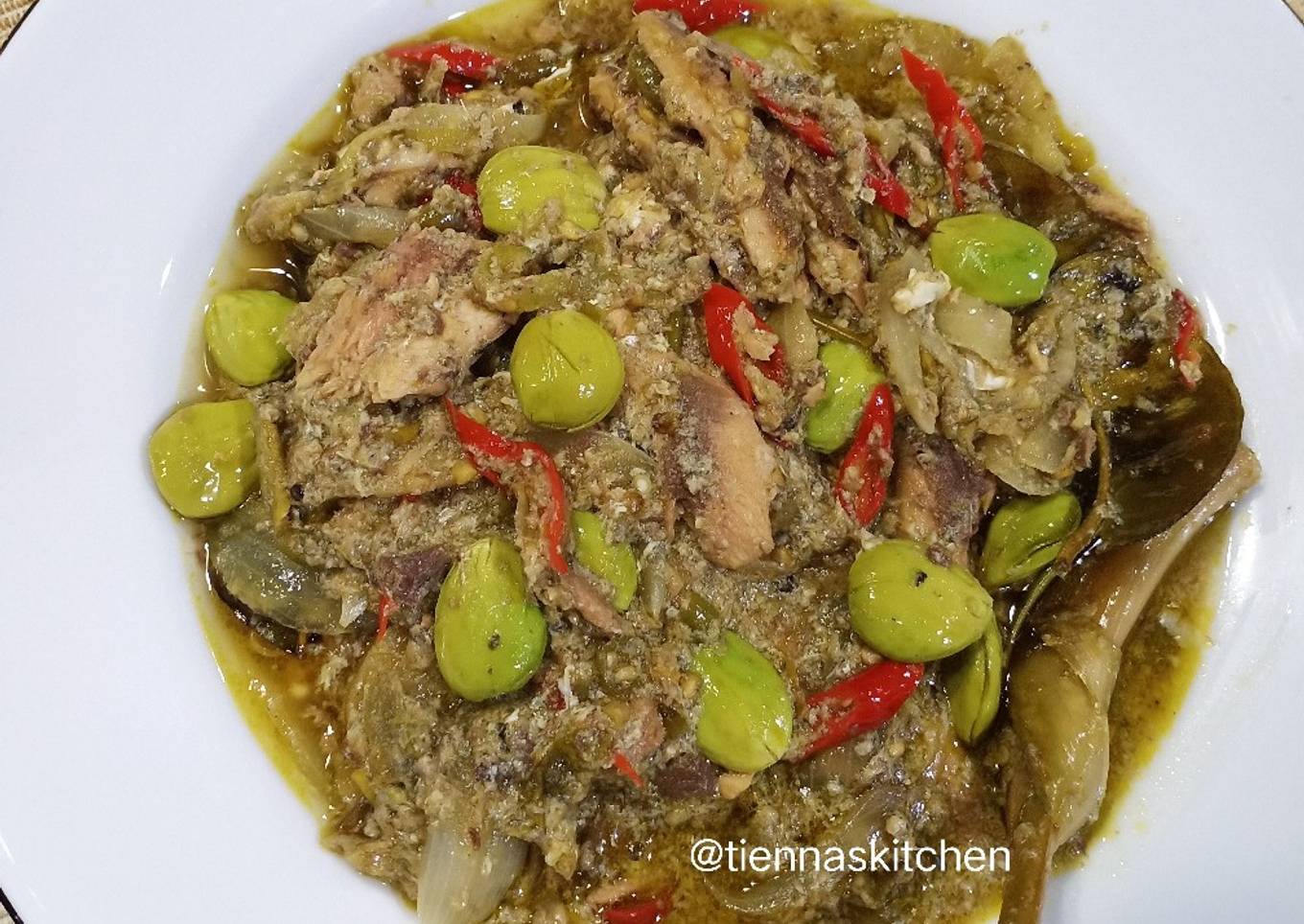 Sardines kalengan tumis pete