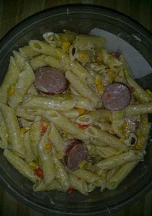 A picture of Pasta alfredo.