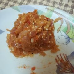 A picture of Baingan ka bharta.