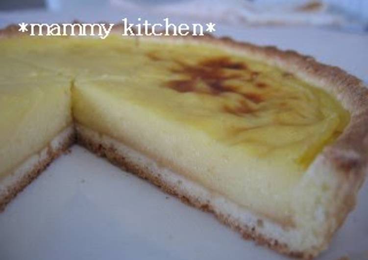 Steps to Prepare Super Quick Homemade Soy Milk Egg Tart Baked in a Low-cal Crust