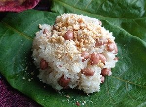 Hình của món Xôi lạc (đậu phộng).