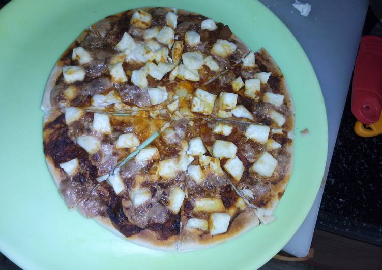 Steps to Make Super Quick Homemade Double cheese pizza