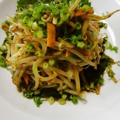 A picture of Tofu Hamburgers Topped with Butter Soy Sauce and Vegetables.