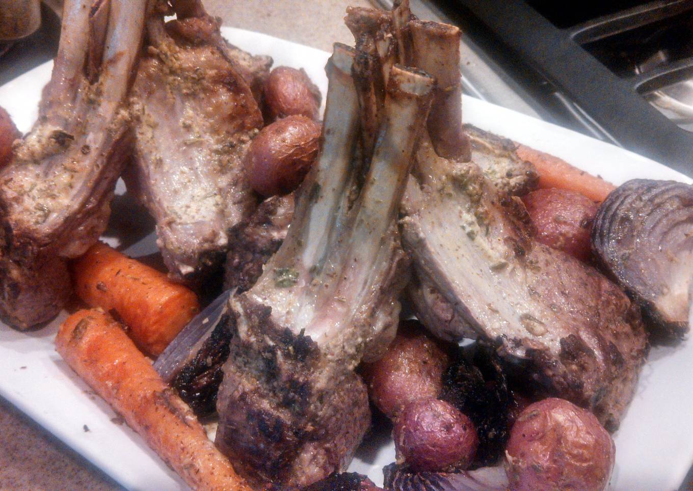 Rosemary, Garlic, & Mustard Rack of Lamb