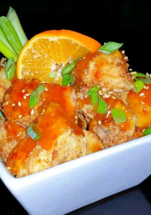 A picture of Mike's Crispy Orange Chicken.