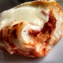 A picture of Chicken Parmesan Meatball Sandwiches.