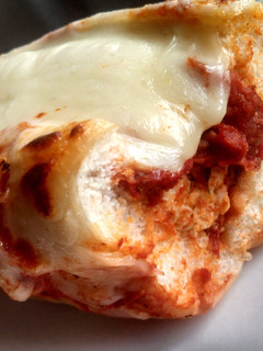A picture of Chicken Parmesan Meatball Sandwiches.