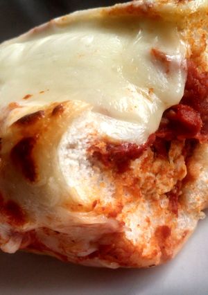 A picture of Chicken Parmesan Meatball Sandwiches.