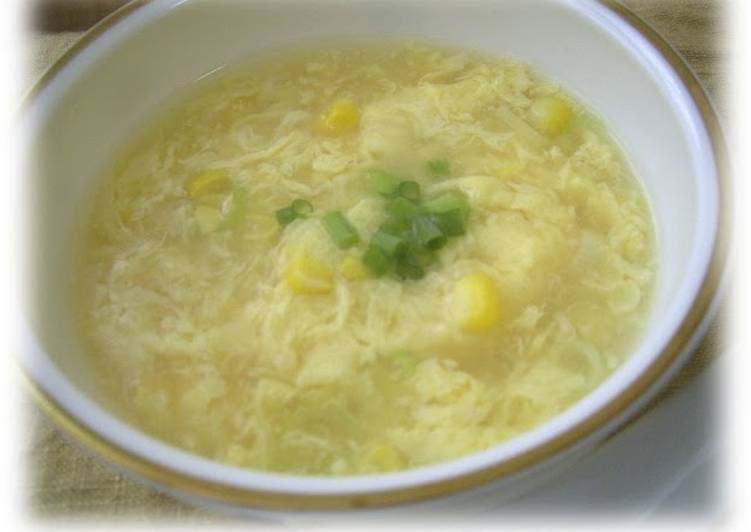 Steps to Prepare Perfect Chinese Egg-drop Soup with Corn
