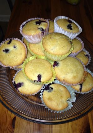 A picture of Gluten Free Banana & Blueberry Muffins.