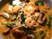 A picture of coconut milk soup