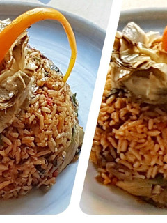 Una foto de Arroz jazmín frito con verduras al curry (vegano)